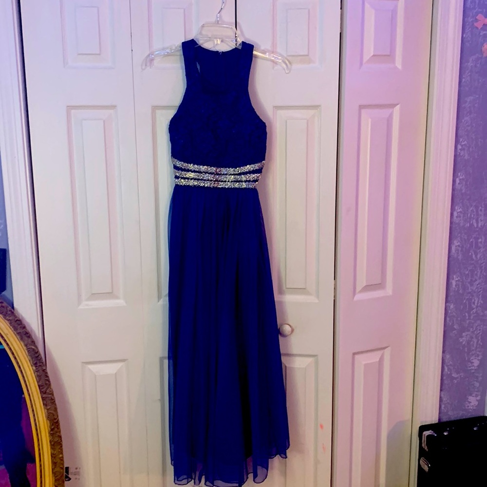 Royal Blue Formal Sleeveless Dress